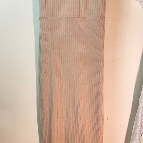 Women's Venus Twist Bodycon Ribbed Maxi Dress Keyhole Back Mock Neck - Picture 10 of 13